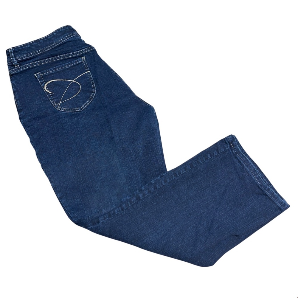 Chicos 3 Platinum Denim Jeans Womens Sz 3 Dark Wash Blue Denim Straight 36 x 29